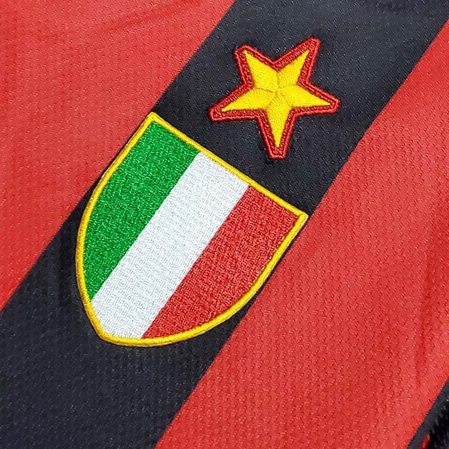Jersey Retro AC Milan Local 94-95 Manga Corta Maldini 3 Version Aficionado Calidad Premium