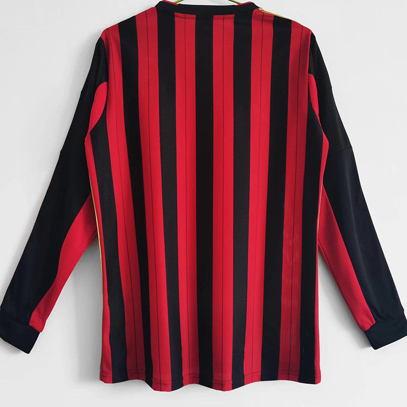 Jersey Retro AC Milan Local 13-14  Manga Larga KAKA 22 Version Aficionado Calidad Premium
