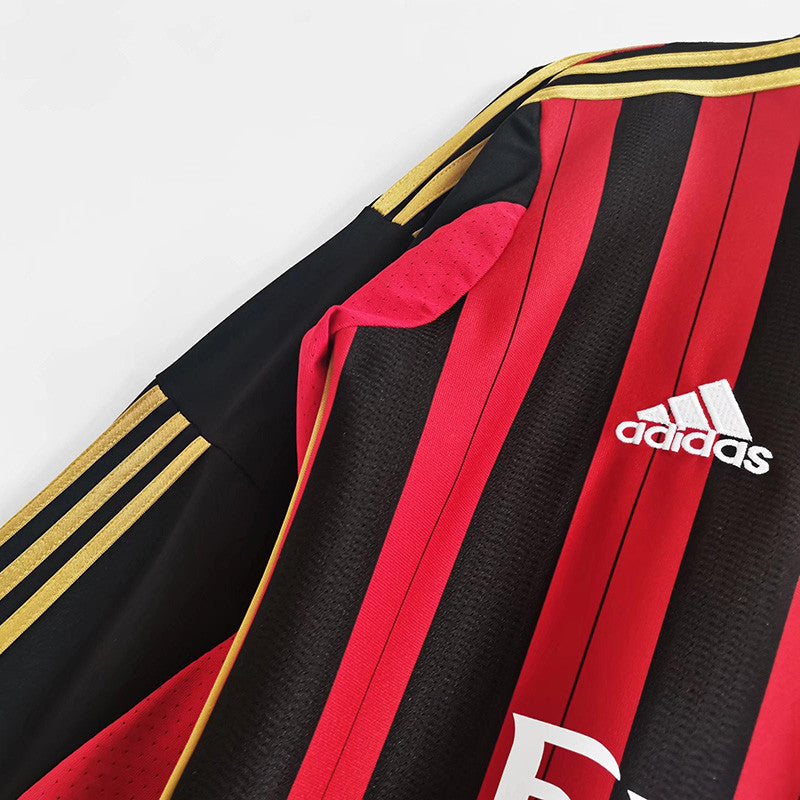 Jersey Retro AC Milan Local 13-14  Manga Larga KAKA 22 Version Aficionado Calidad Premium