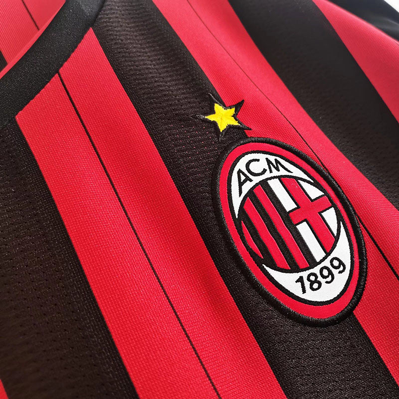 Jersey Retro AC Milan Local 13-14  Manga Larga KAKA 22 Version Aficionado Calidad Premium