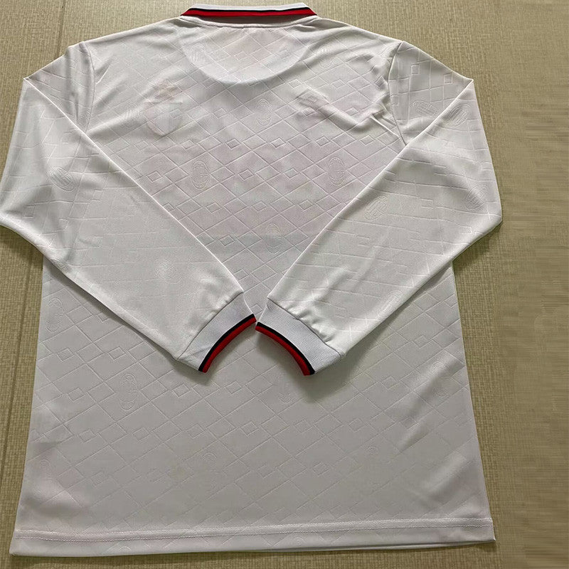 Jersey Retro AC Milan Visita 93-94 Manga Larga Maldini 3 Version Aficionado Calidad Premium