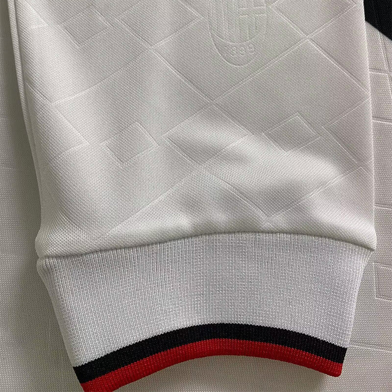 Jersey Retro AC Milan Visita 93-94 Manga Larga Maldini 3 Version Aficionado Calidad Premium