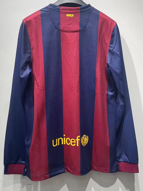 Jersey Retro FC Barcelona  Local 14-15  Manga Larga Messi 10  Version Aficionado Calidad Premium
