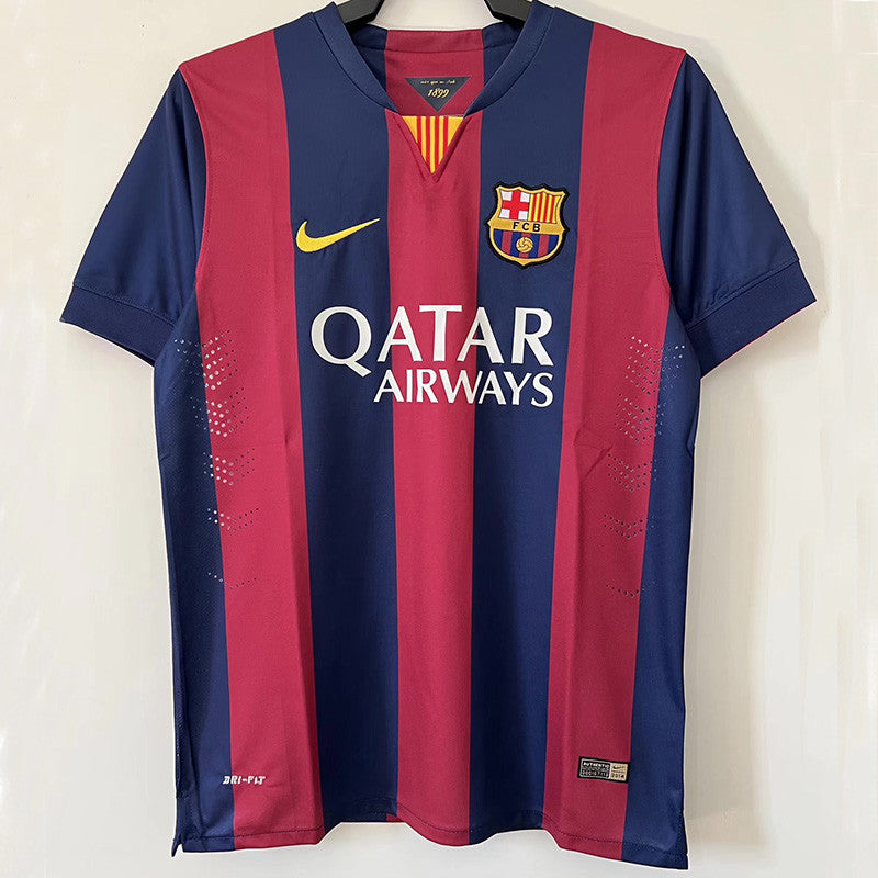 Jersey Retro FC Barcelona  Local 14-15  Manga Corta Suarez 9  Version Aficionado Calidad Premium