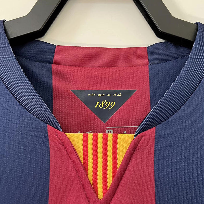 Jersey Retro FC Barcelona  Local 14-15  Manga Larga Messi 10  Version Aficionado Calidad Premium
