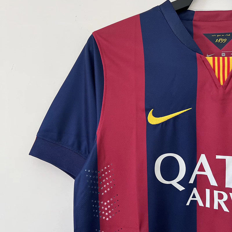 Jersey Retro FC Barcelona  Local 14-15  Manga Corta Suarez 9  Version Aficionado Calidad Premium