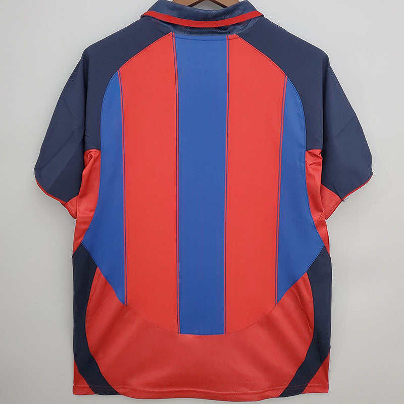Jersey Retro FC Barcelona  Local 03-04  Manga Corta Ronaldinho 10  Version Aficionado Calidad Premium