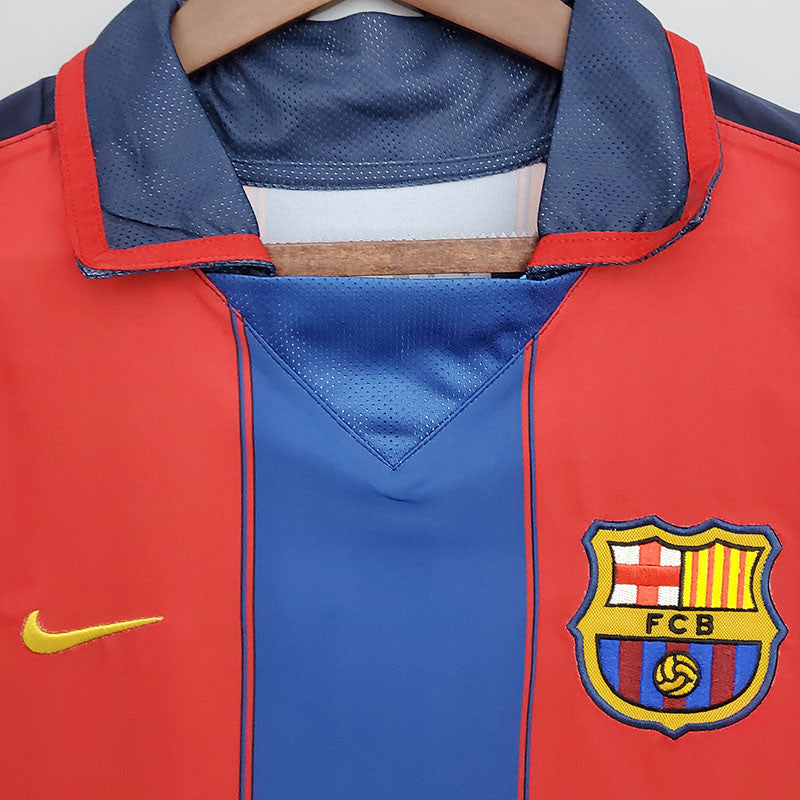 Jersey Retro FC Barcelona  Local 03-04  Manga Corta Ronaldinho 10  Version Aficionado Calidad Premium