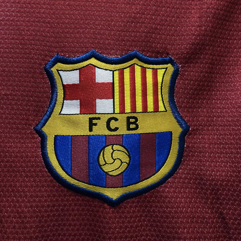 Jersey Retro FC Barcelona  Local 08-09  Manga Larga Messi 10 Version Aficionado Calidad Premium