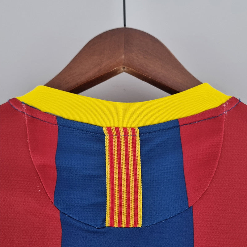 Jersey Retro FC Barcelona  Local 10-11  Manga Larga Messi 10 Version Aficionado Calidad Premium
