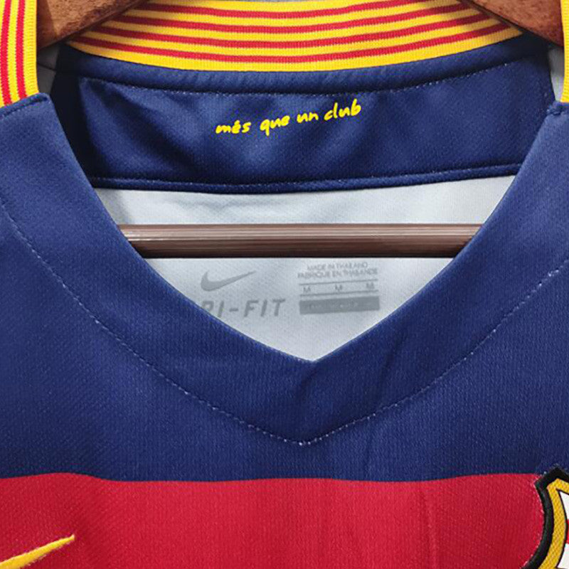 Jersey Retro FC Barcelona  Local 15-16 Manga Corta Neymar 11 Version Aficionado Calidad Premium