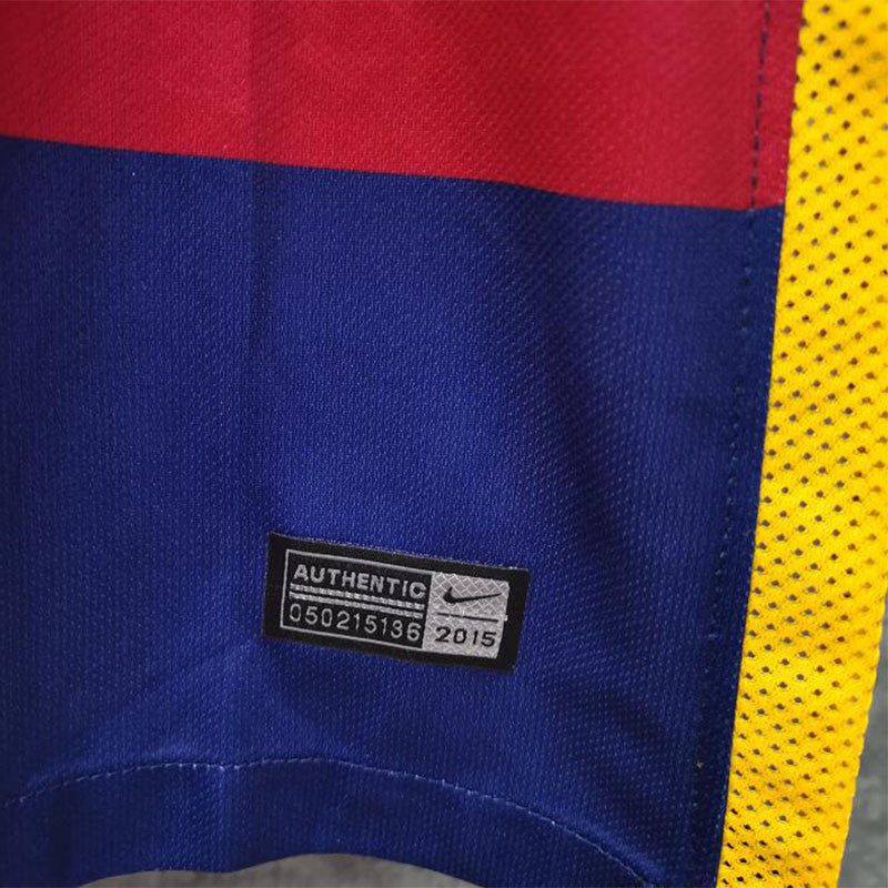 Jersey Retro FC Barcelona  Local 15-16 Manga Corta Neymar 11 Version Aficionado Calidad Premium