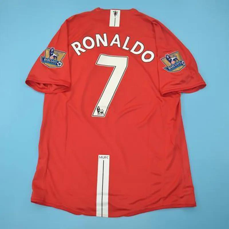 Jersey Retro Manchester United Local  08-09  Ronaldo 7  Manga Corta Version Aficionado