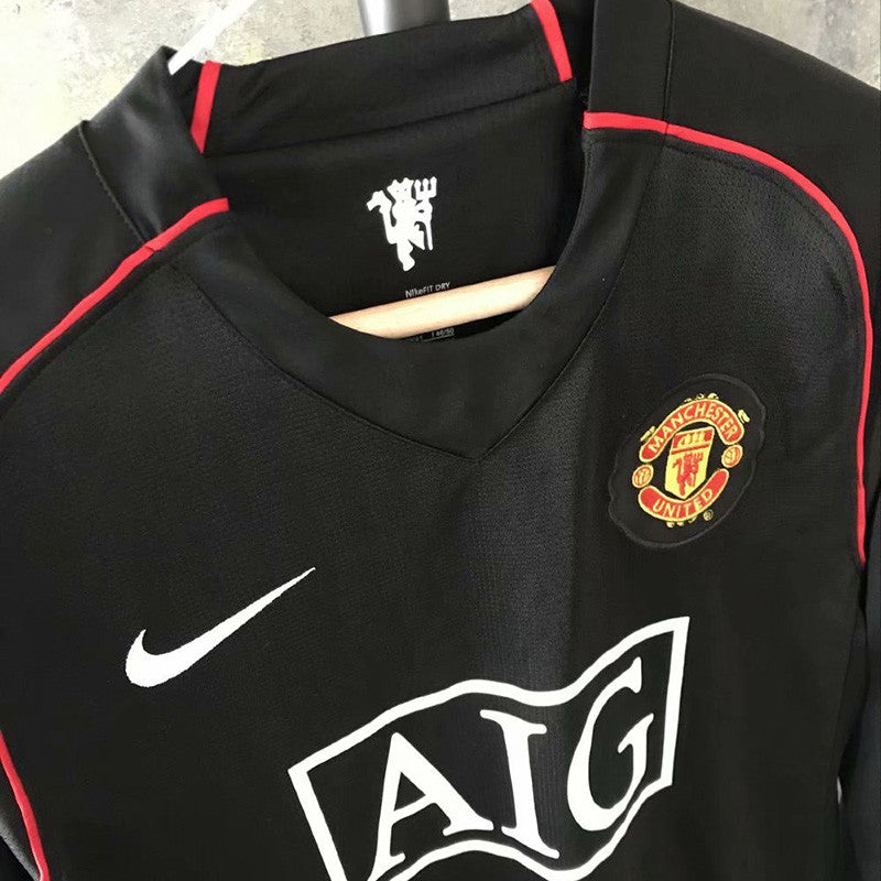 Jersey Retro Manchester United Visita 08-09  Ronaldo 7  Manga Larga Version Aficionado