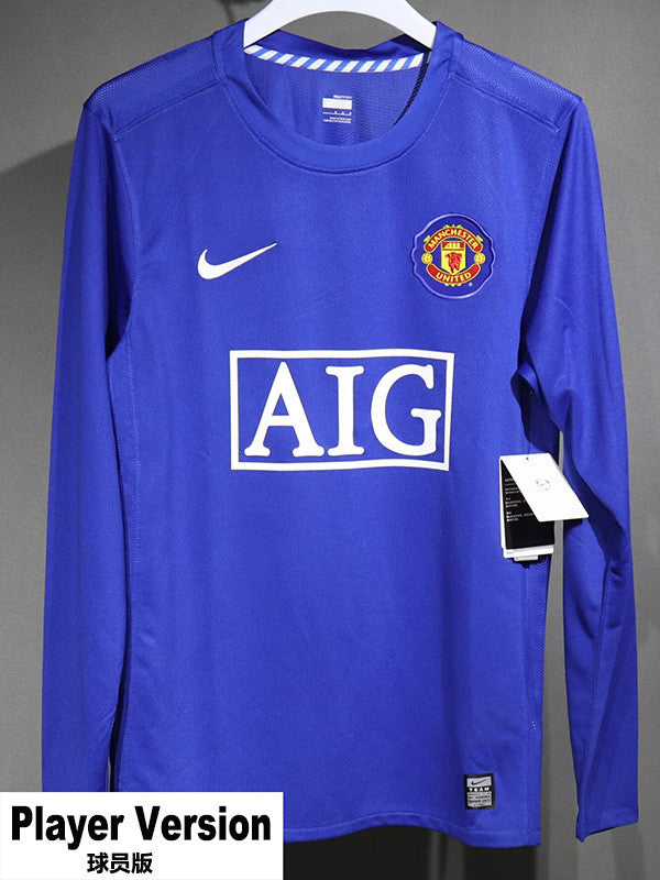 Jersey Retro Manchester United Visita 09-10  Ronaldo 7  Manga Larga Version Aficionado