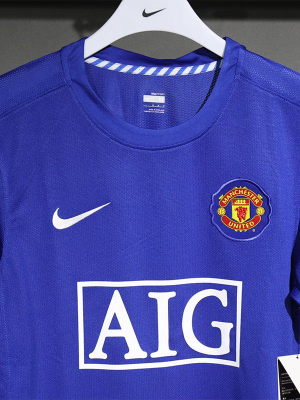 Jersey Retro Manchester United Visita 09-10  Ronaldo 7  Manga Larga Version Aficionado