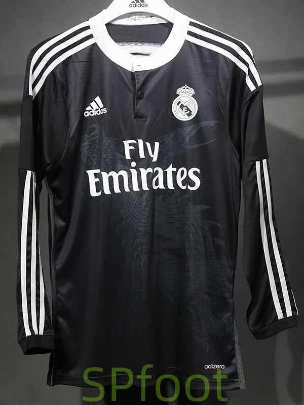 Jersey Retro Real Madrid Alternativa 14-15  Ronaldo 7 Manga Larga Versión Aficionado