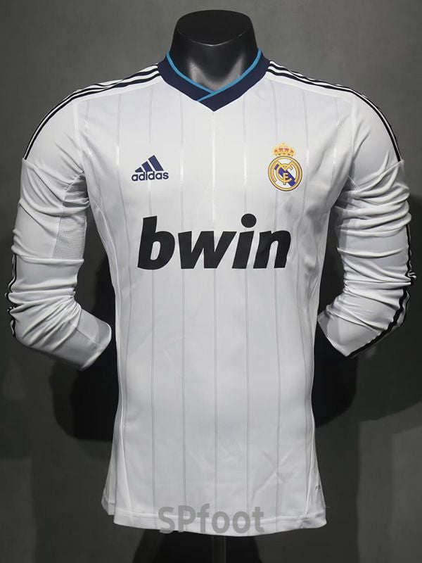 Jersey Retro Real Madrid 12-13  Ronaldo 7 Manga Larga Versión Aficionado