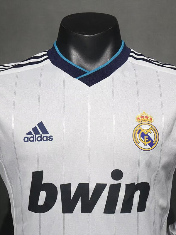 Jersey Retro Real Madrid 12-13  Ronaldo 7 Manga Larga Versión Aficionado