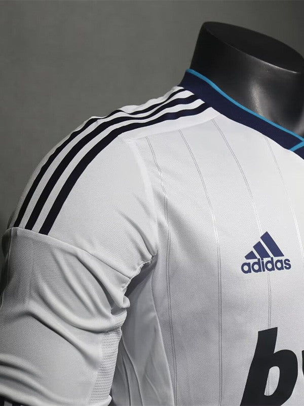 Jersey Retro Real Madrid 12-13  Ronaldo 7 Manga Larga Versión Aficionado