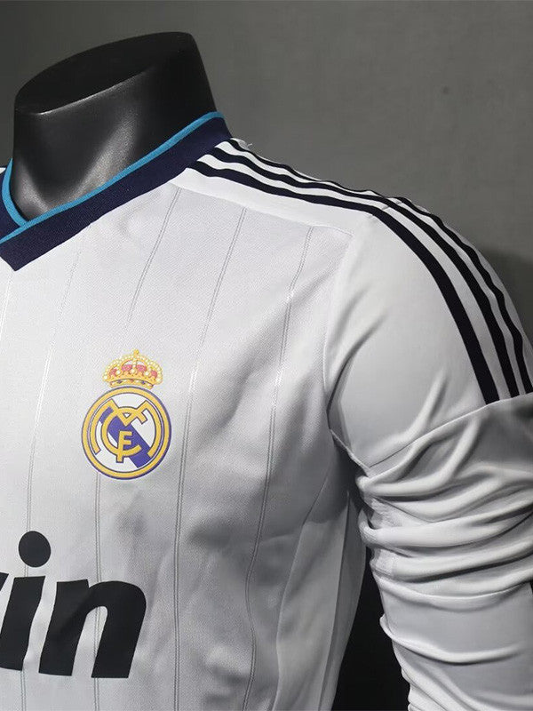 Jersey Retro Real Madrid 12-13  Ronaldo 7 Manga Larga Versión Aficionado