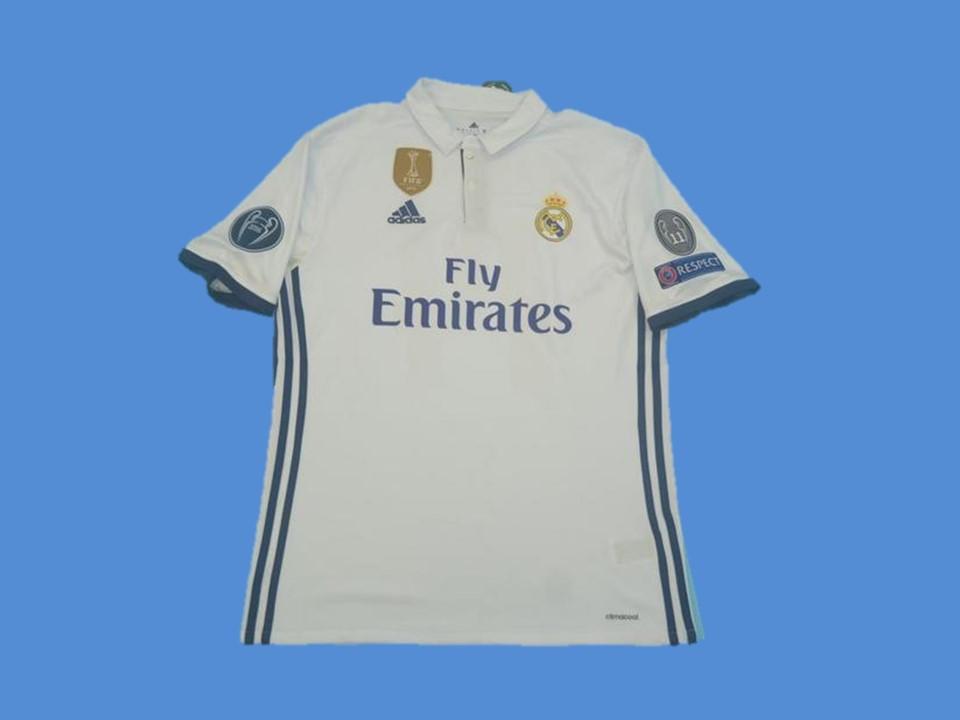 Jersey Retro Real Madrid 16-17   Ronaldo 7 Manga Corta Versión Aficionado