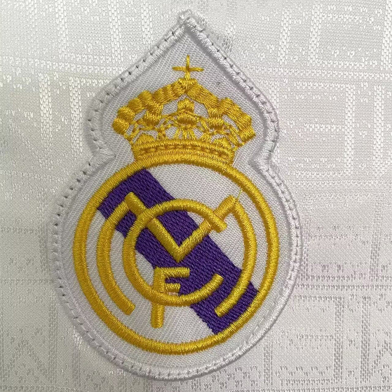 Jersey Retro Real Madrid 90-91 Hombre Hugo Sanchez 9 Manga Corta Versión Aficionado