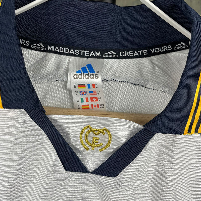 Jersey Retro Real Madrid 99-00  Hombre Manga Corta Versión Aficionado