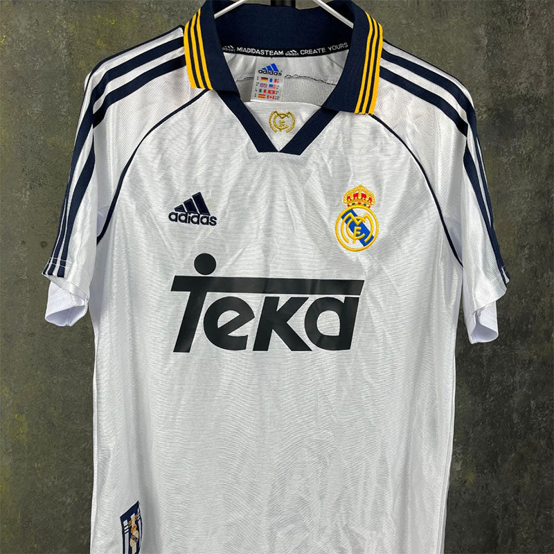 Jersey Retro Real Madrid 99-00  Hombre Manga Corta Versión Aficionado