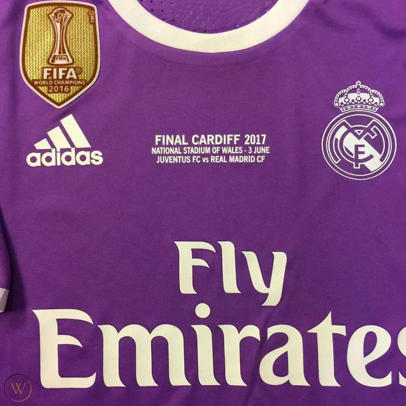 Jersey Retro Real Madrid Visita  16-17  Hombre Ronaldo 7 Manga Larga Versión Aficionado