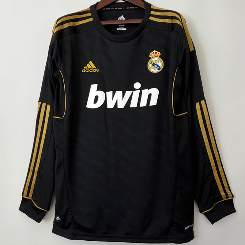 Jersey Retro Real Madrid Visita  11-12  Hombre Ronaldo 7 Manga Larga Versión Aficionado