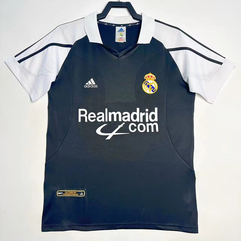 Jersey Retro Real Madrid Visita  01-02 Zidane 5 Hombre Manga Corta Versión Aficionado
