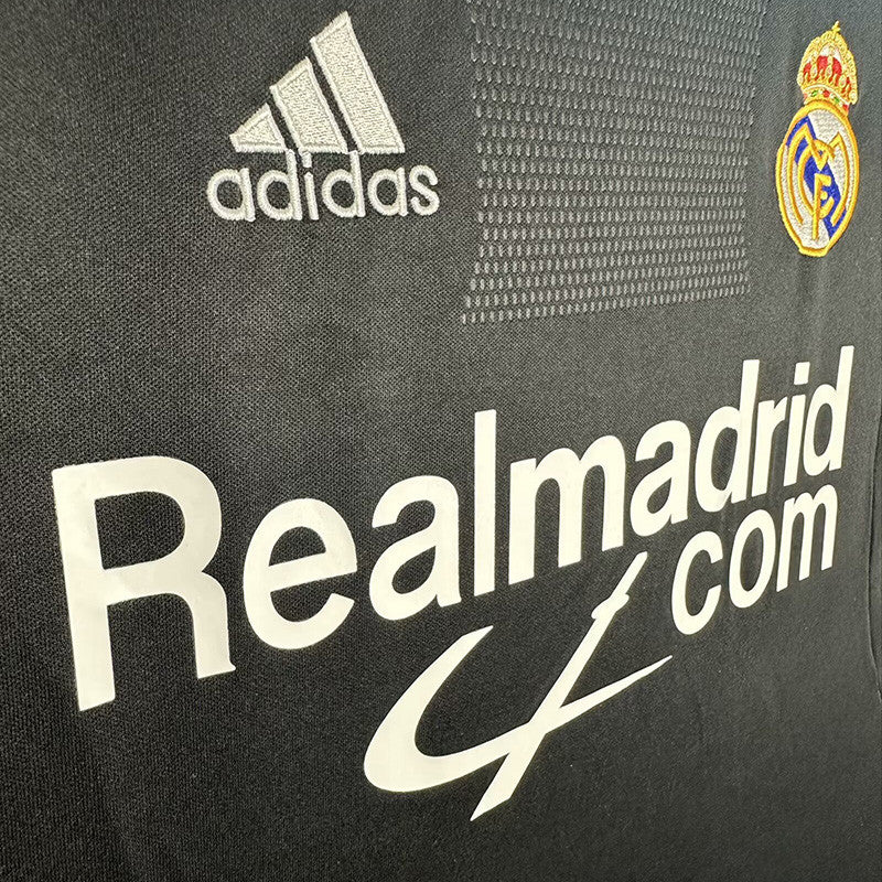 Jersey Retro Real Madrid Visita  01-02 Zidane 5 Hombre Manga Corta Versión Aficionado