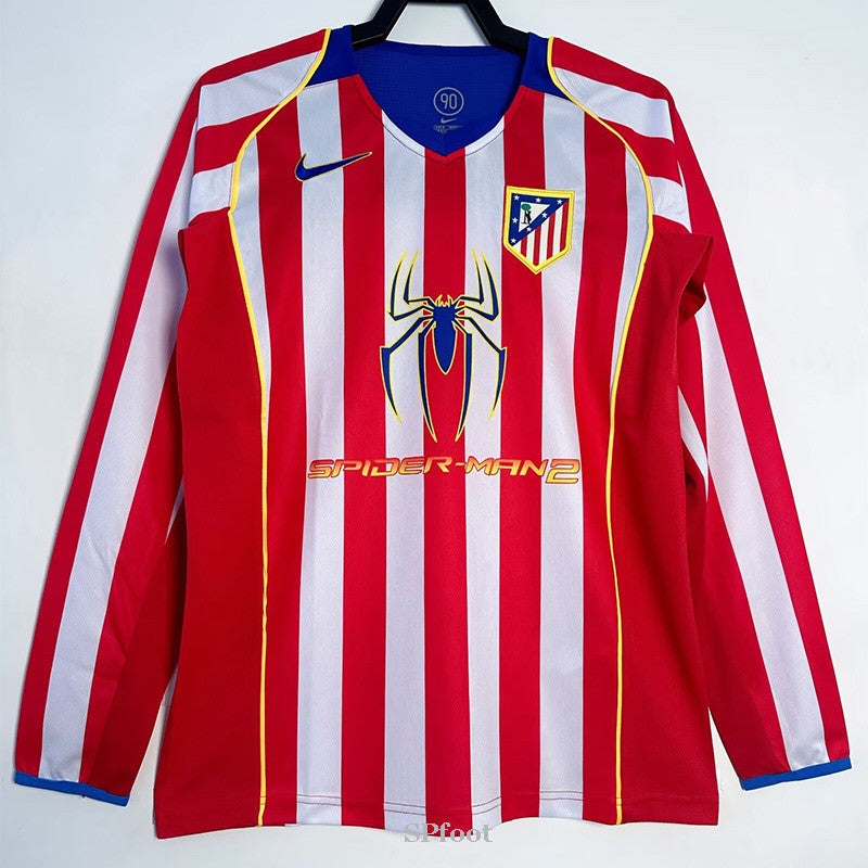 Jersey Retro Atletico de Madrid Local 04-05 9 Torres Manga Larga Version Aficionado