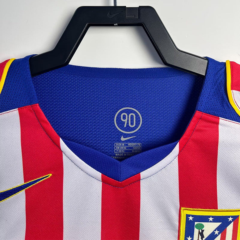 Jersey Retro Atletico de Madrid Local 04-05 9 Torres Manga Larga Version Aficionado