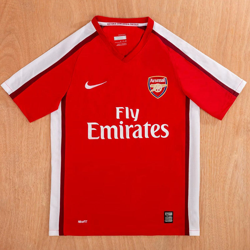 Jersey Retro Arsenal Local 09-10 Manga Corta Version Aficionado Calidad Premium