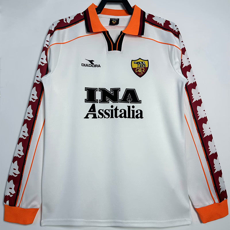 Jersey Retro  AS Roma  Visita 97-98 10 Totti Manga Larga Version Aficionado Calidad Premium