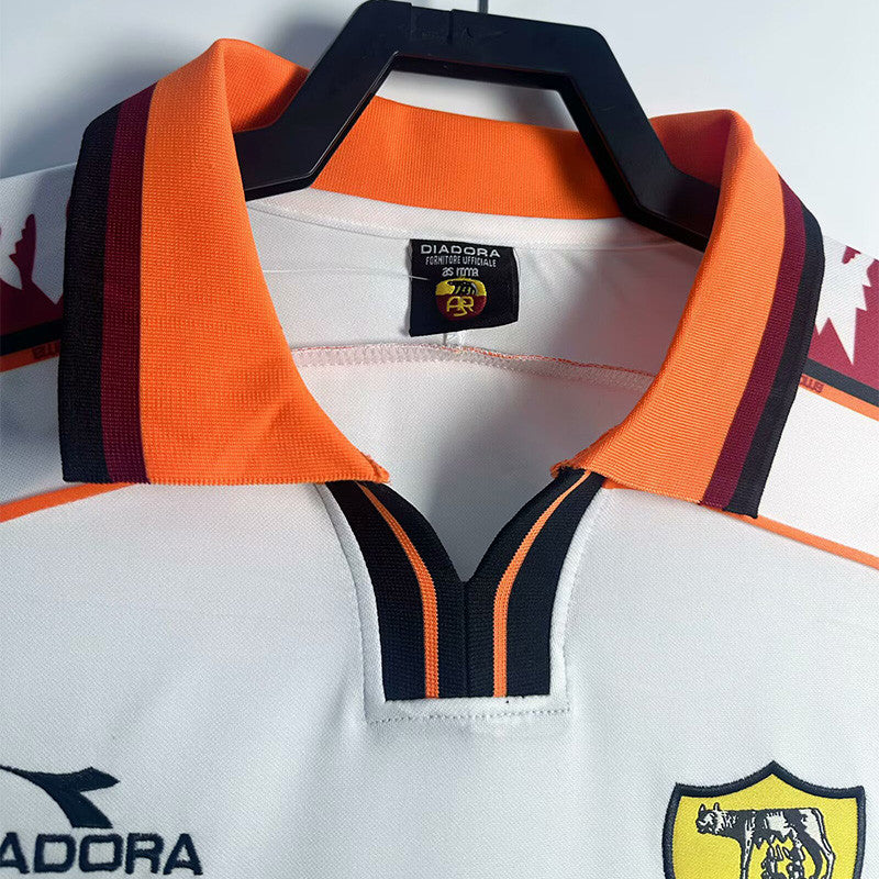 Jersey Retro  AS Roma  Visita 97-98 10 Totti Manga Larga Version Aficionado Calidad Premium