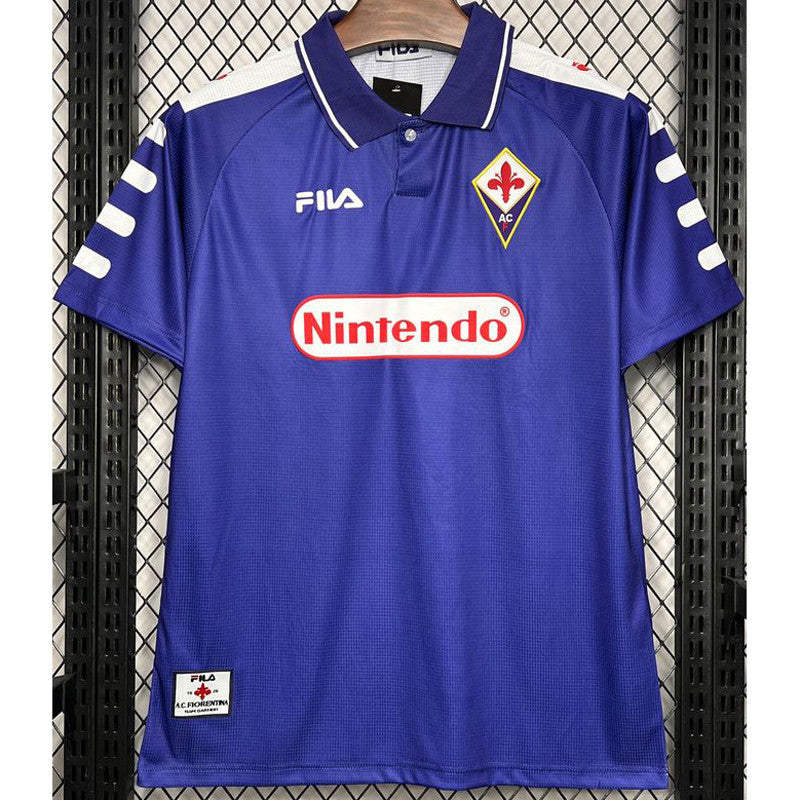Jersey Retro Florentina Local  98-99 9 Batistuta Manga Corta Version Jugador Calidad Premium
