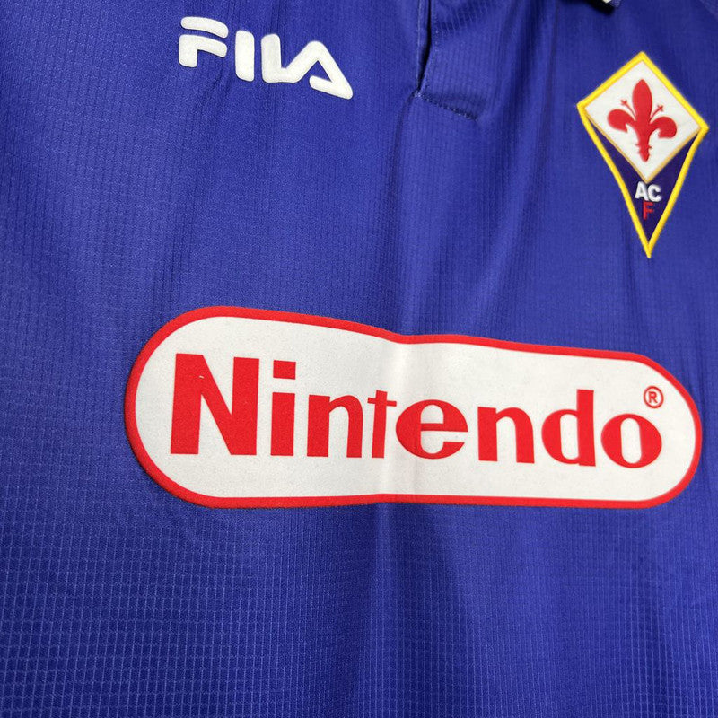 Jersey Retro Florentina Local  98-99 9 Batistuta Manga Corta Version Jugador Calidad Premium