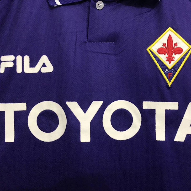 Jersey Retro Florentina Local  99-00 9 Batistuta Manga Corta Version Jugador Calidad Premium