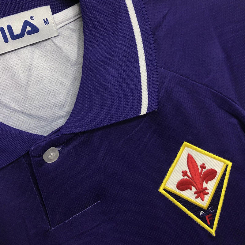 Jersey Retro Florentina Local  99-00 9 Batistuta Manga Corta Version Jugador Calidad Premium