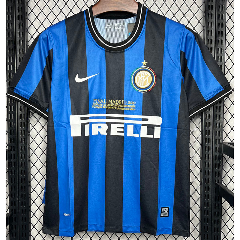 Jersey Retro Inter de Milan Local 09-10 4  Zanetti  Manga Corta Version Aficionado Calidad Premium