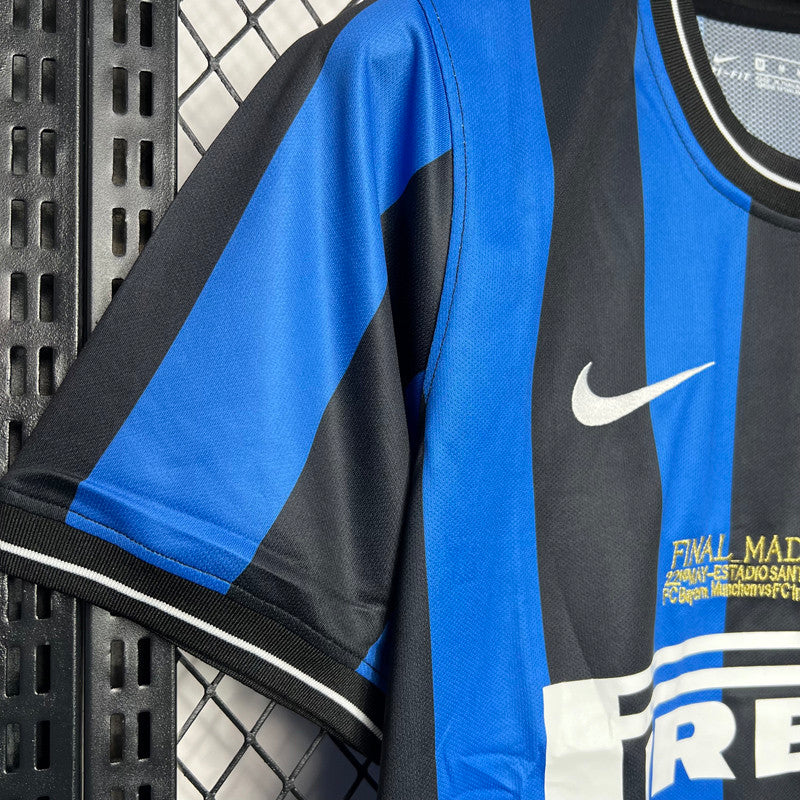 Jersey Retro Inter de Milan Local 09-10 4  Zanetti  Manga Corta Version Aficionado Calidad Premium