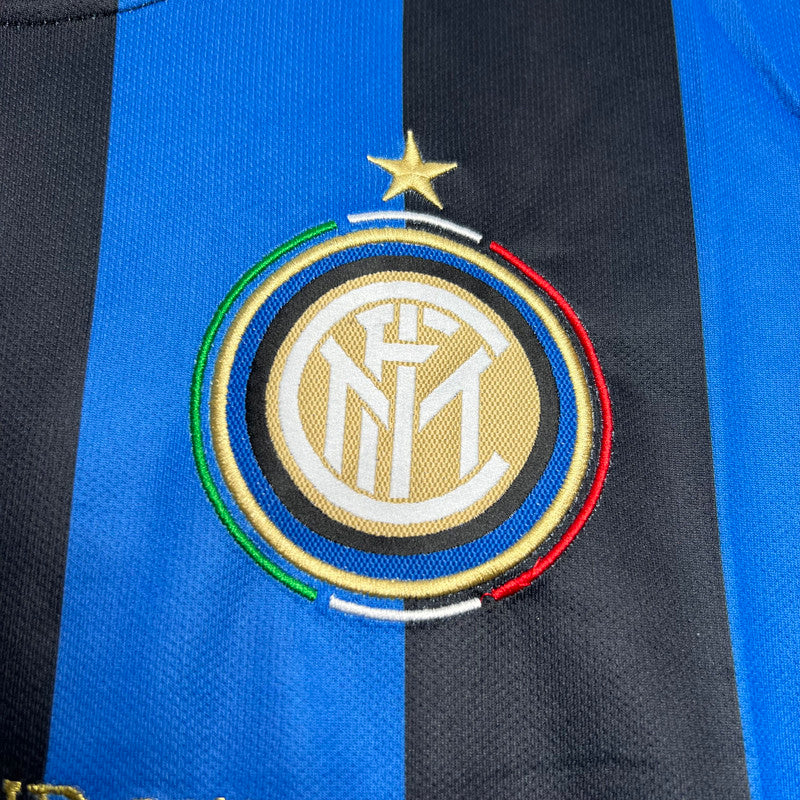 Jersey Retro Inter de Milan Local 09-10 4  Zanetti  Manga Corta Version Aficionado Calidad Premium