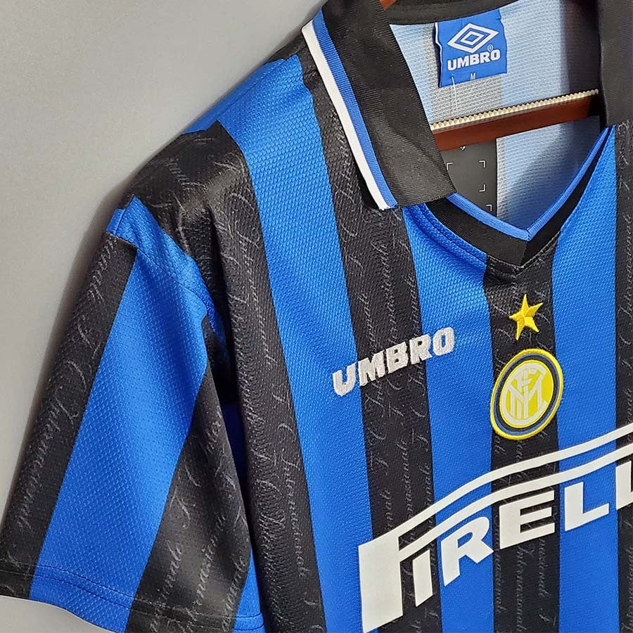 Jersey Retro Inter de Milan Local 97-98  10 Ronaldo Manga Corta Version Aficionado Calidad Premium