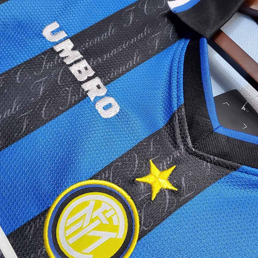 Jersey Retro Inter de Milan Local 97-98  10 Ronaldo Manga Corta Version Aficionado Calidad Premium