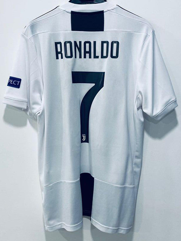 Jersey Retro Juventus Local 18-19 7 Ronaldo Manga Corta Calidad Premium