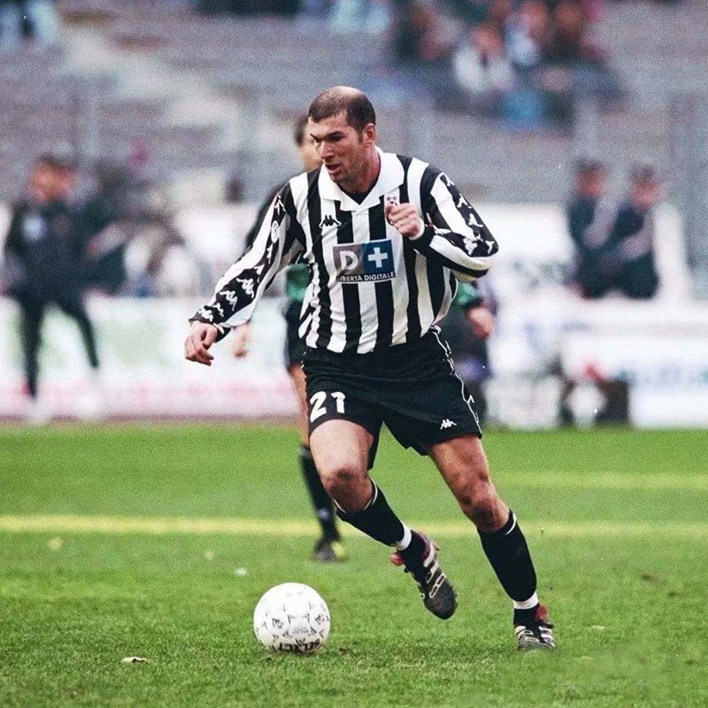 Jersey Retro Juventus Local 98-99  21 Zidane  Manga Larga Calidad Premium