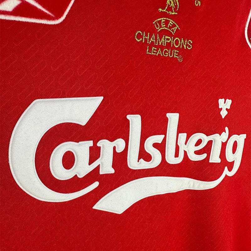 Jersey Retro Liverpool Local 04-05 8 Gerrard Manga Larga Version Aficionado Calidad Premium